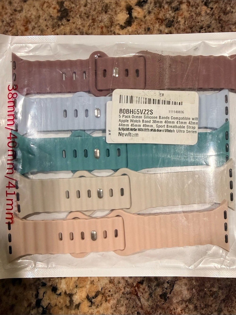 Apple Watch Silicone Bands 5pk